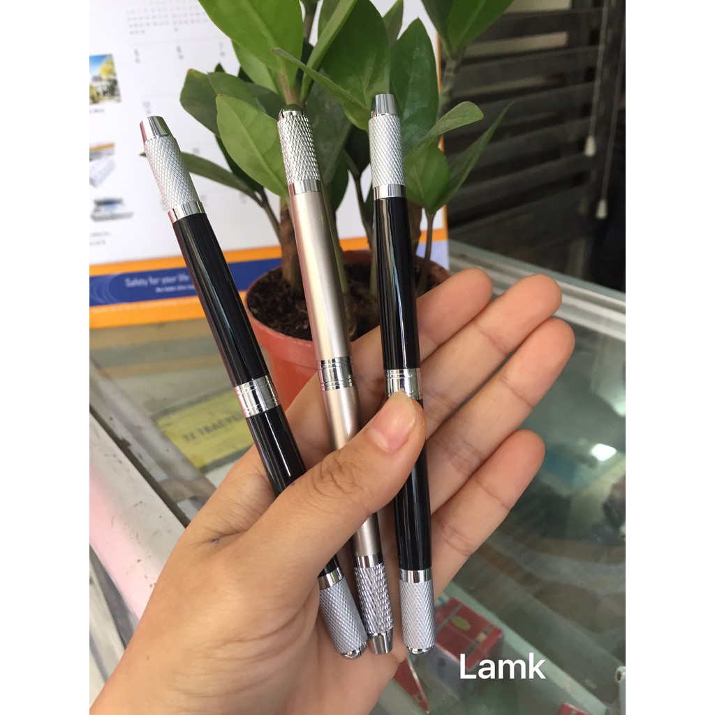BÚT ĐIÊU KHẮC HÀN 2 ĐẦU ĐEN, GOLD  TRONG ĐIÊU KHẮC LÔNG MÀY, MÔI XĂM THẨM MỸ