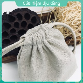 Túi vải dây rút kích cỡ 13x16cm dùng làm túi đựng đồ dùng, túi trà ...