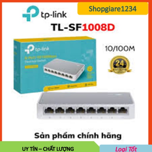 Switch chia mạng TPLINK 8 port SF1008D 10/100 (Hàng chính hãng) - BH 24 tháng