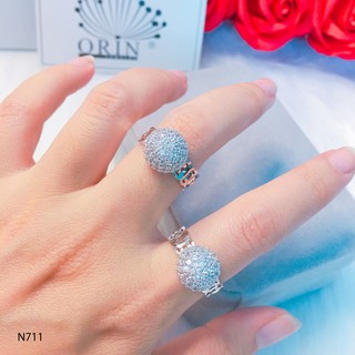 Nhẫn bạc nữ, nhẫn kim tiền trái châu thiết kế cao cấp Orin N711