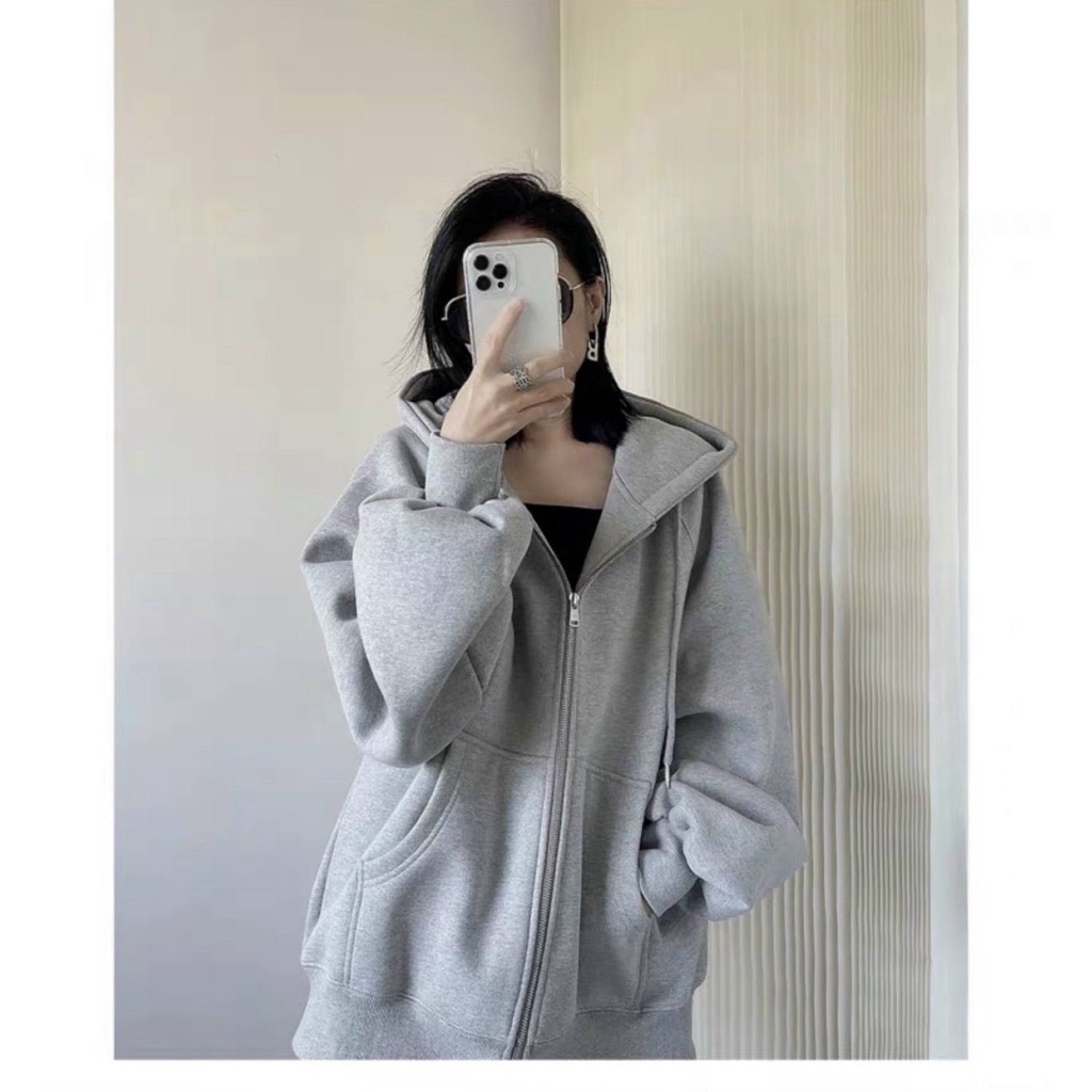 ÁO Nỉ mũ to hàng hot khoác nỉ trơn hoodies nỉ from rộng cực phẩm việt của phái đẹp