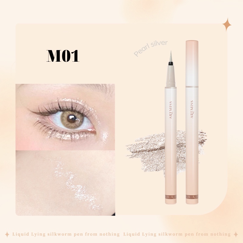 Bút kẻ mắt ARTMISS Pink Collection dạng lỏng khô nhanh chống nước không nhòe màu 1g