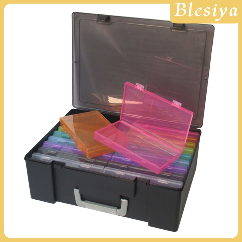 [BLESIYA]Photo Storage Box Case Set Store 4x6&quot; Photographs in 18 Boxes Clear Plastic