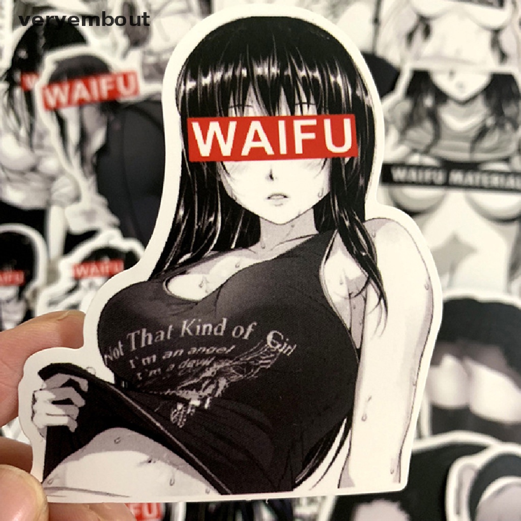 ut 30pcs Waifu Stickers Anime Pinup Girl Laptop Love Vinyl n