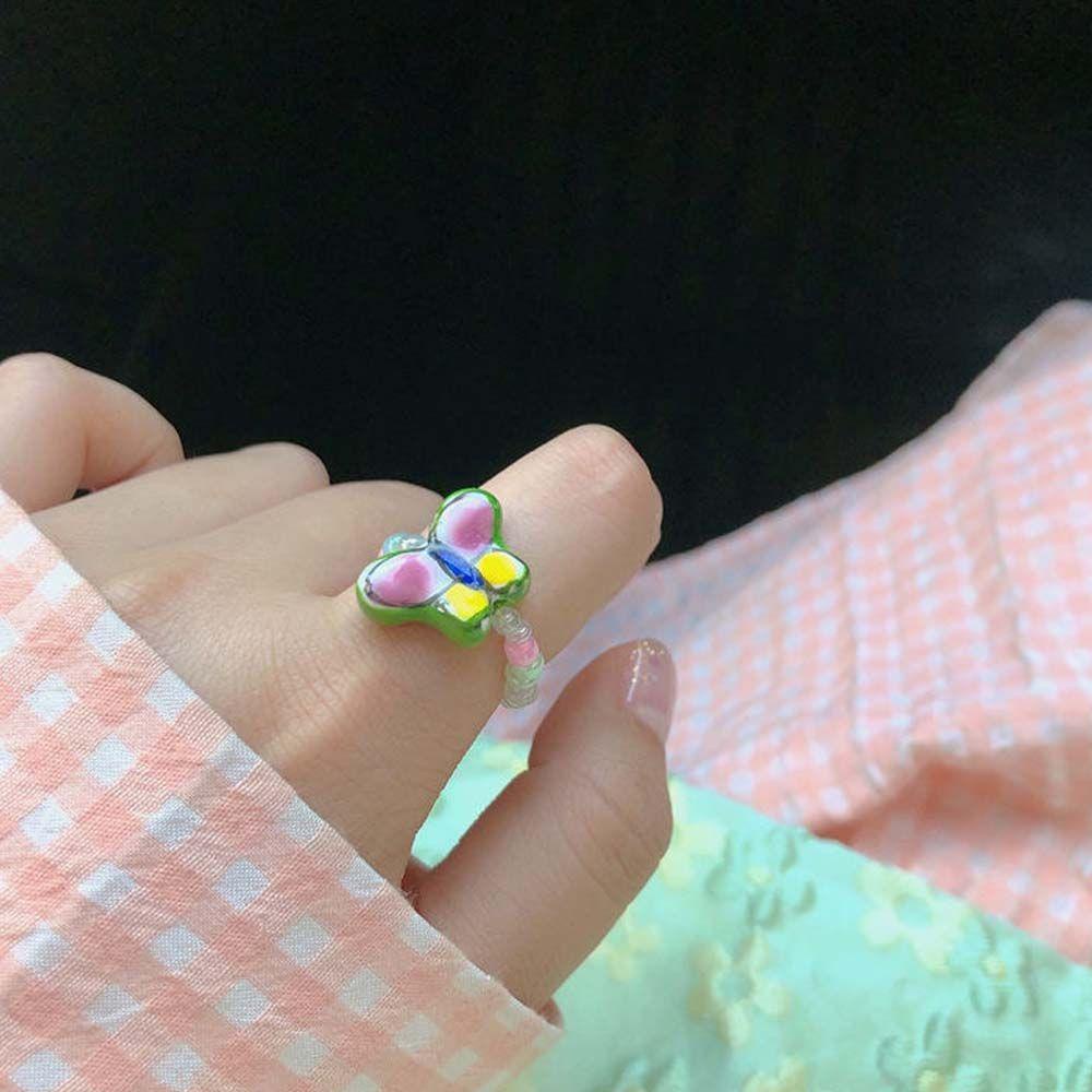 Nhẫn Đeo Ngón Tay Bằng Gốm Sứ Phong Cách Vintage