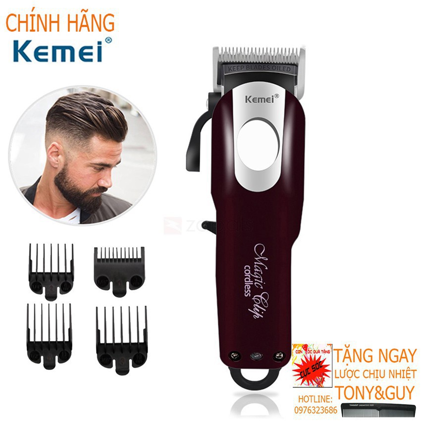 Tông Đơ Cắt Tóc Kemei 2600 Công Suất 9w Mạnh Mẽ Lưỡi Carbon Mạ Crôm Cao Cấp Bền Bỉ