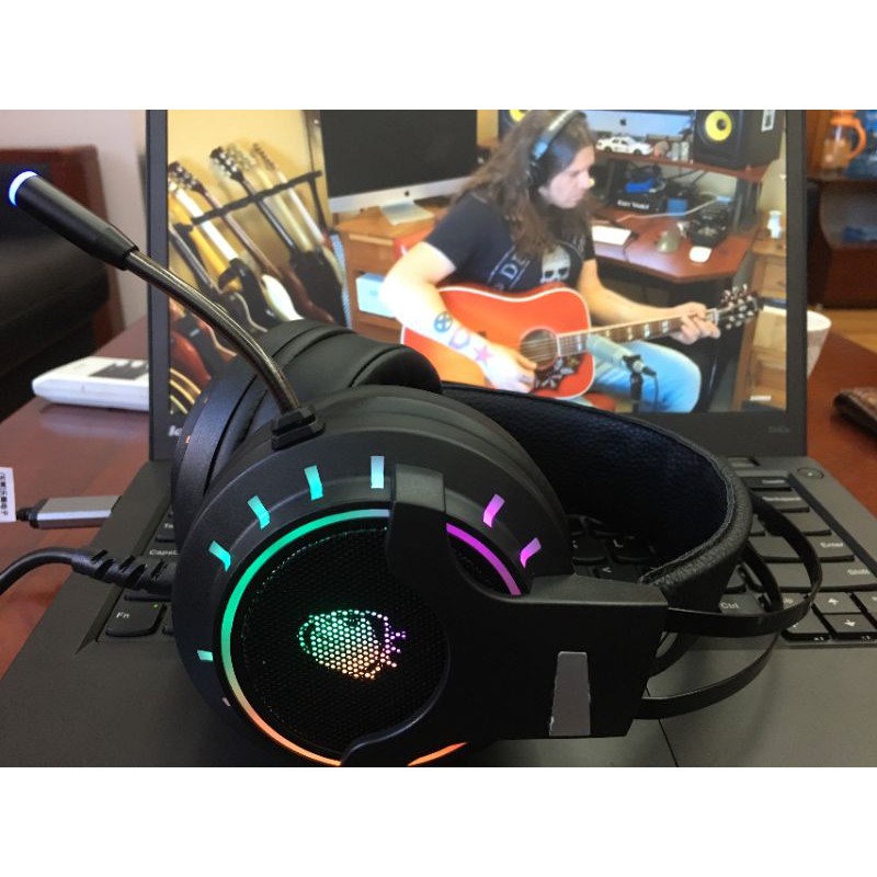 Tai nghe chụp tai gaming có dây Tuner K3, 7.1 Led RGB, có mic dành máy tính, gaming, USB 7.1 - Mẫu mới.
