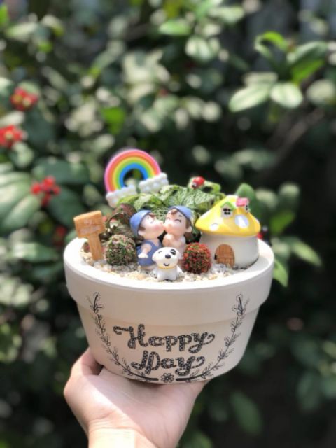 Mô hình cặp đôi bé trai bé gái terrarium (cặp)