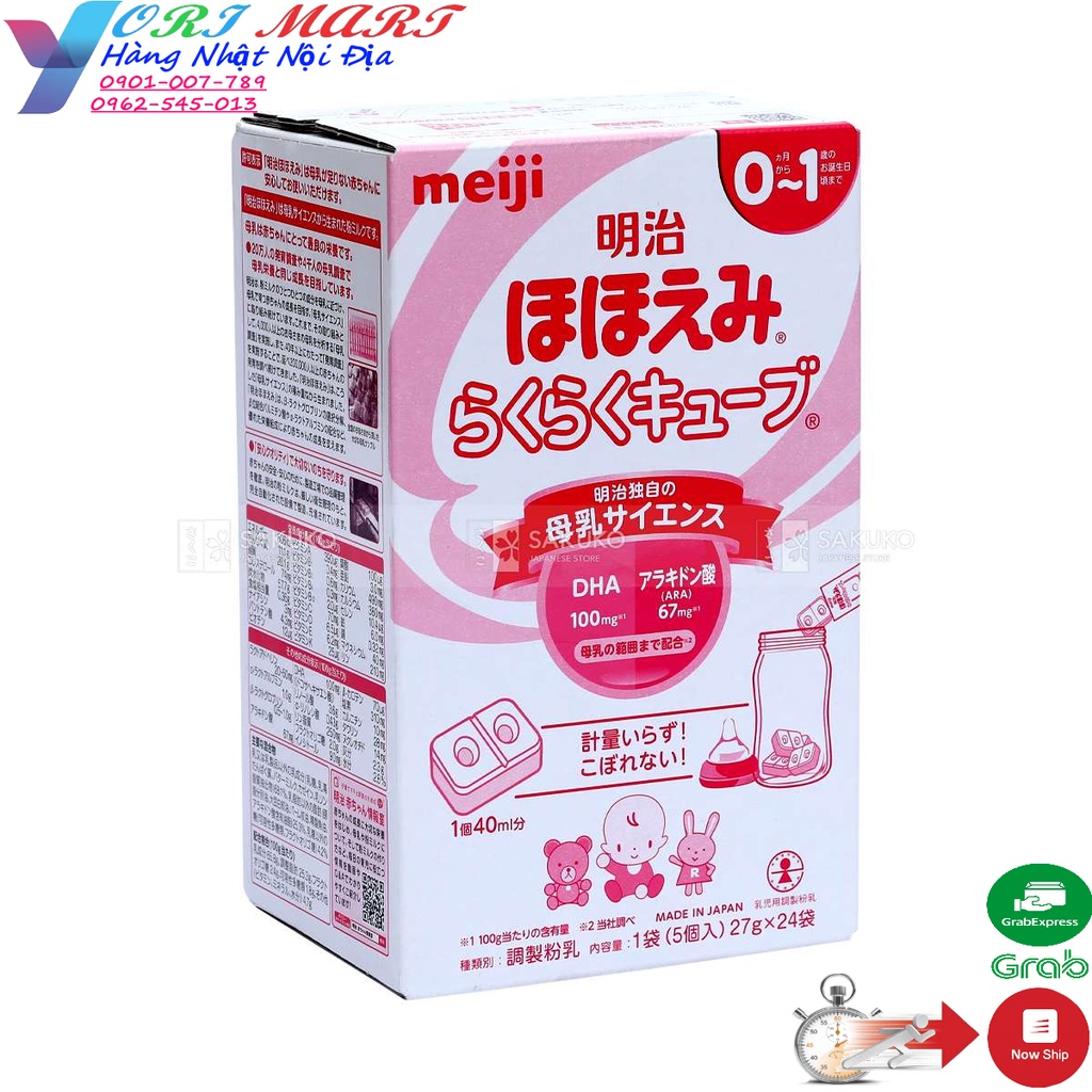 Sữa Meiji 24 thanh 648g nội địa Nhật (date thg 10 - 2022)