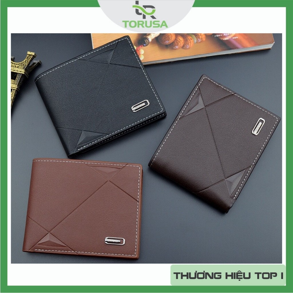[FreeShip - ẢNH THẬT] - Ví Nam Dáng Ngang Da PU Cao Cấp Dập Nổi Hình, Nhiều Ngăn, Đa Năng