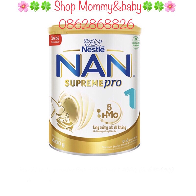 Sữa bột NAN Supreme 1 400g ( cho trẻ 0-6 tháng tuổi)