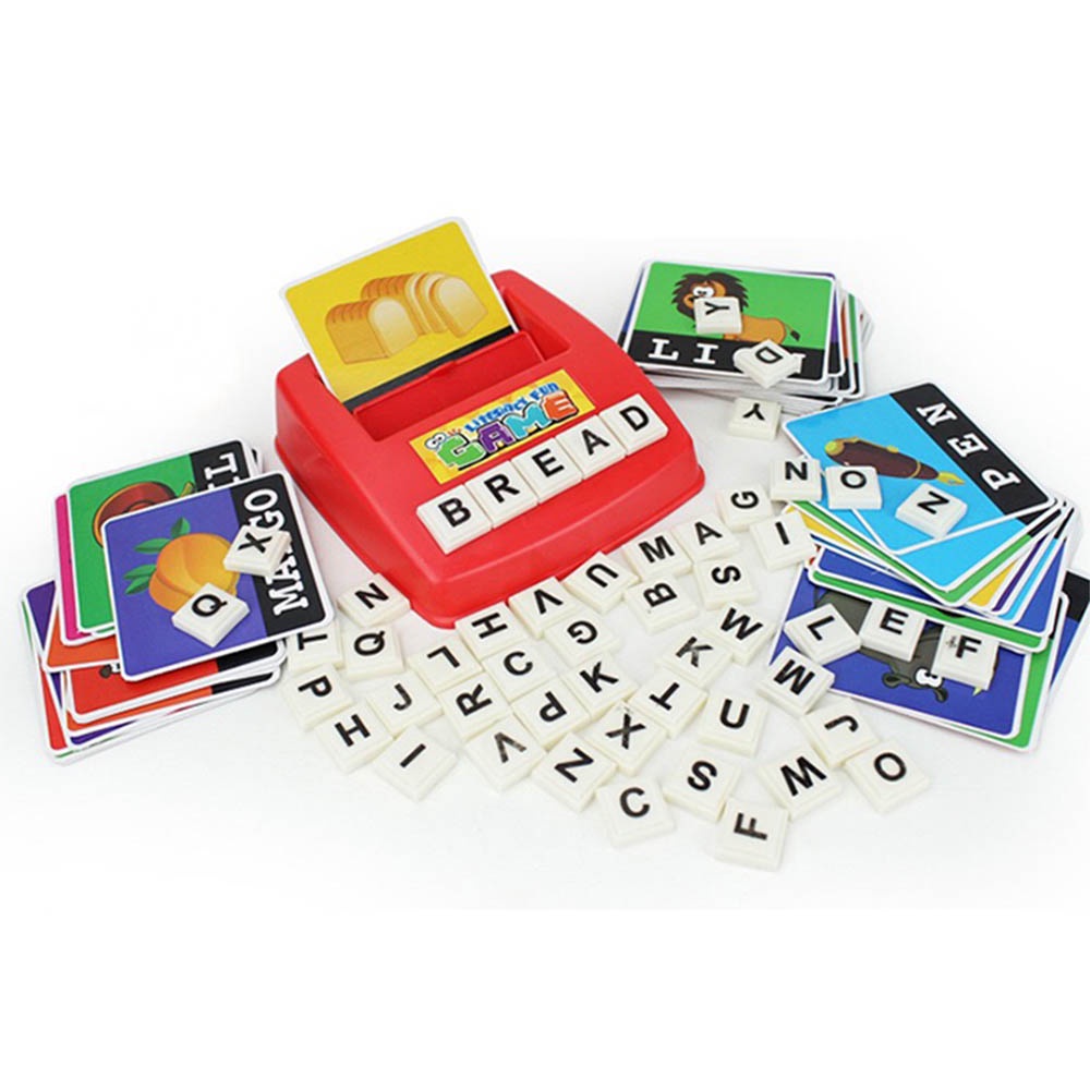 For Kids English Word Learning Machine Puzzle Toy Letters Card Spelling Game Toys  Educational Toy