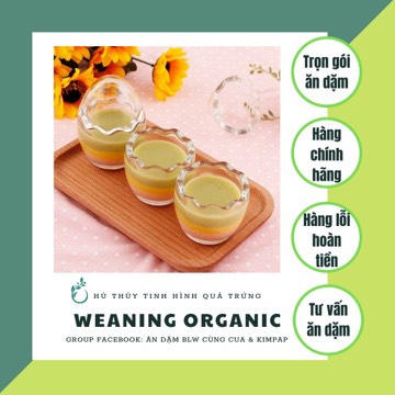 Hủ thủy tinh hình trứng 100ml làm flan, sữa chua, pulding cho bé ăn dặm