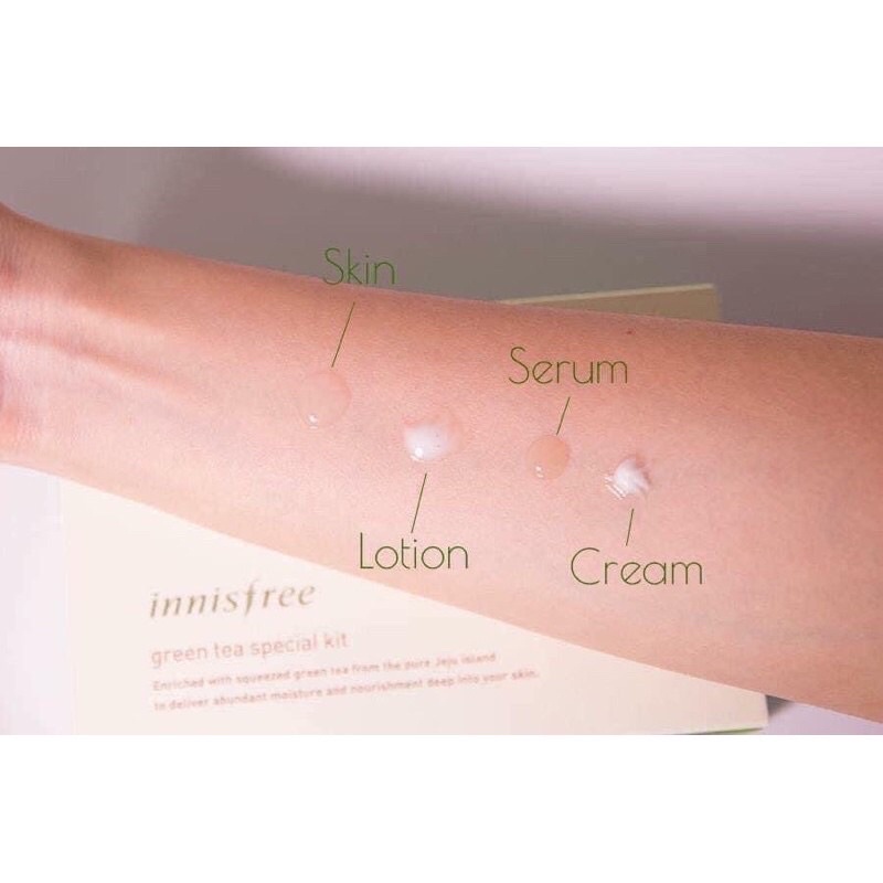 Set Dưỡng Trà Xanh Mini 4 Món Innisfree Green Tea EX / Jeju Cherry Blossom (Mẫu Mới)
