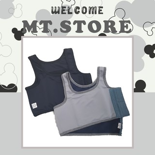 Áo lót nịt ngực ba lỗ ngắn gài hông cotton 3 nấc gài chuyên dụng có viền phong cách Tomboy, Transguy bó sát vòng 1