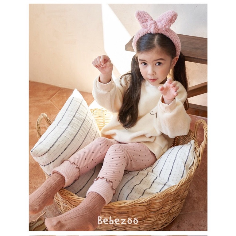 Quần legging nỉ bông bé gái