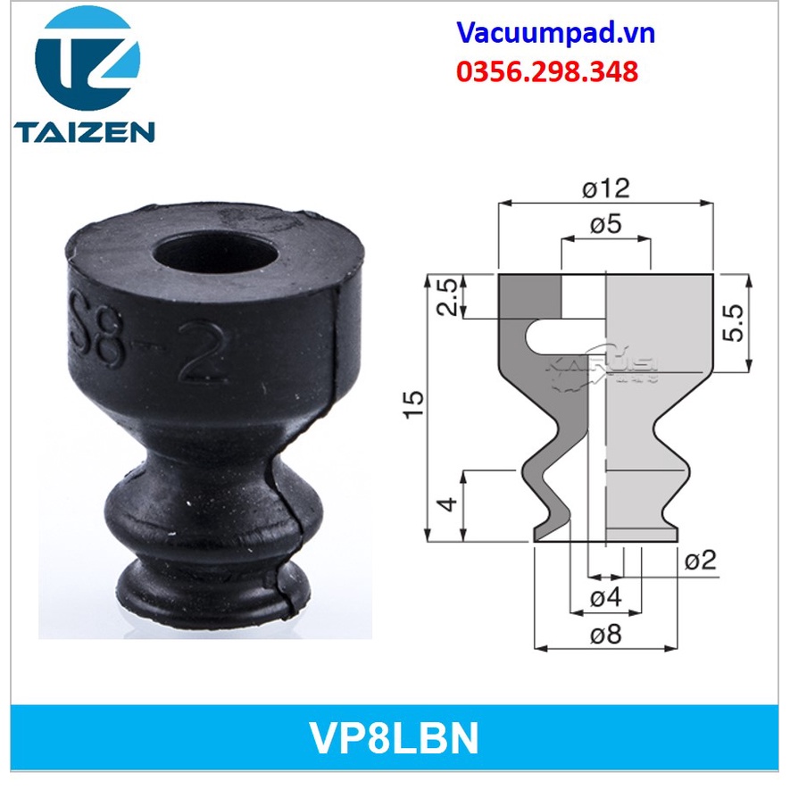 Giác hút, đầu hút chân không 2 tầng VP6/8/10/15/20LBS/N