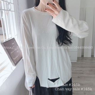 Áo pull trắng oversize Quảng Châu cao cấp SALE OFF