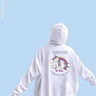 Áo khoác nỉ có mũ - ÁO HOODIE freesize form rộng nam nữ unisex mặc cặp - couple in hình KỲ LÂN UNICORN