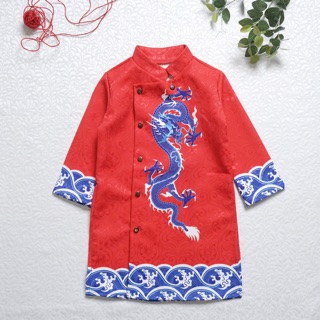 Áo dài bé trai rồng mặc tết (màu đỏ)
