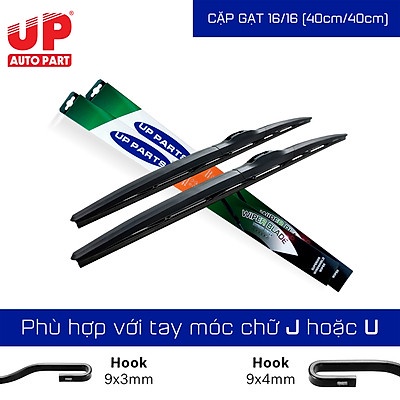 Cặp gạt mưa 3 khúc UP Hybrid Luxury dùng cho xe cần gạt tay móc chữ U , J