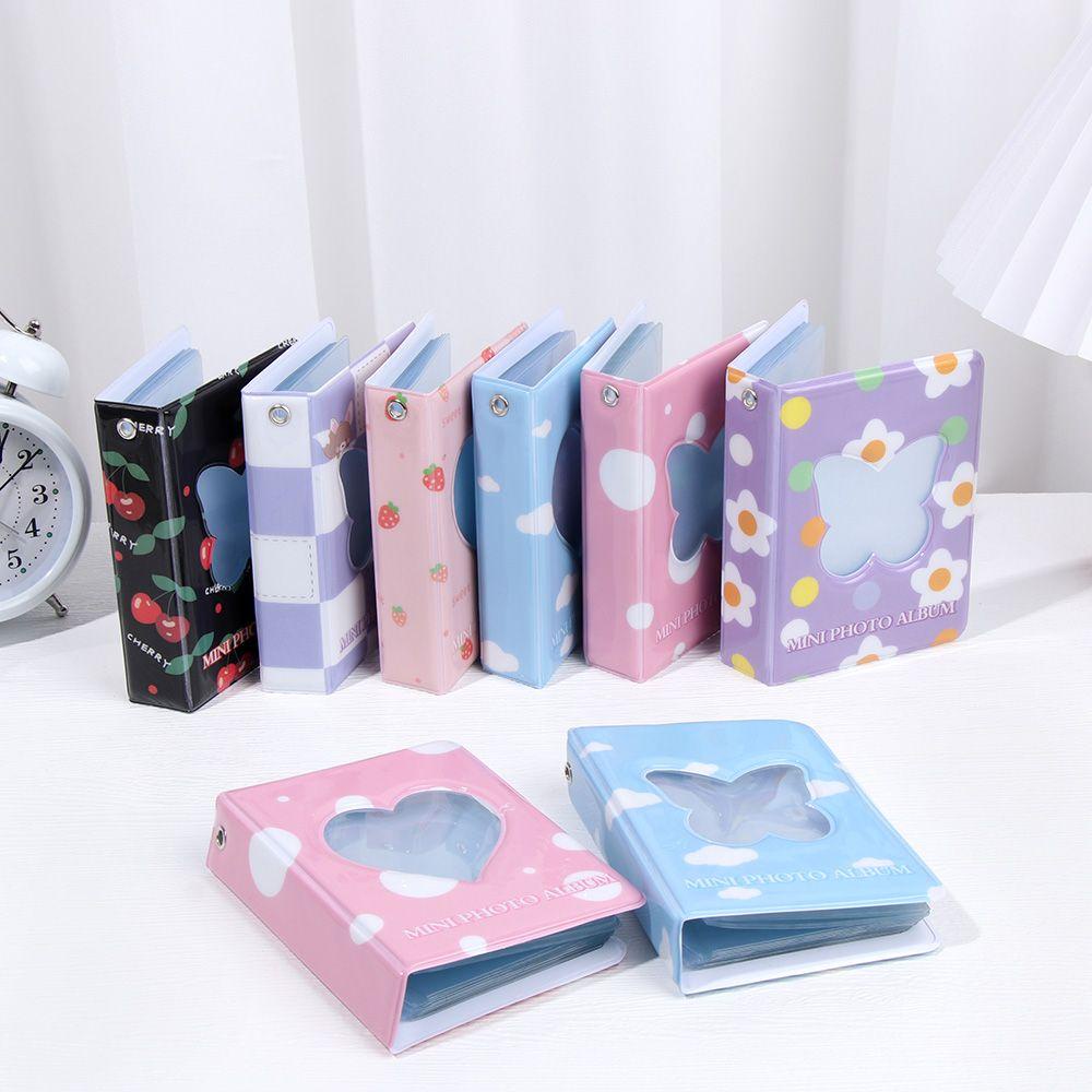 Album ảnh họa tiết hoạt hình thiết kế bìa khoét lỗ hình trái tim đựng thẻ/ ảnh/ danh thiếp đa năng