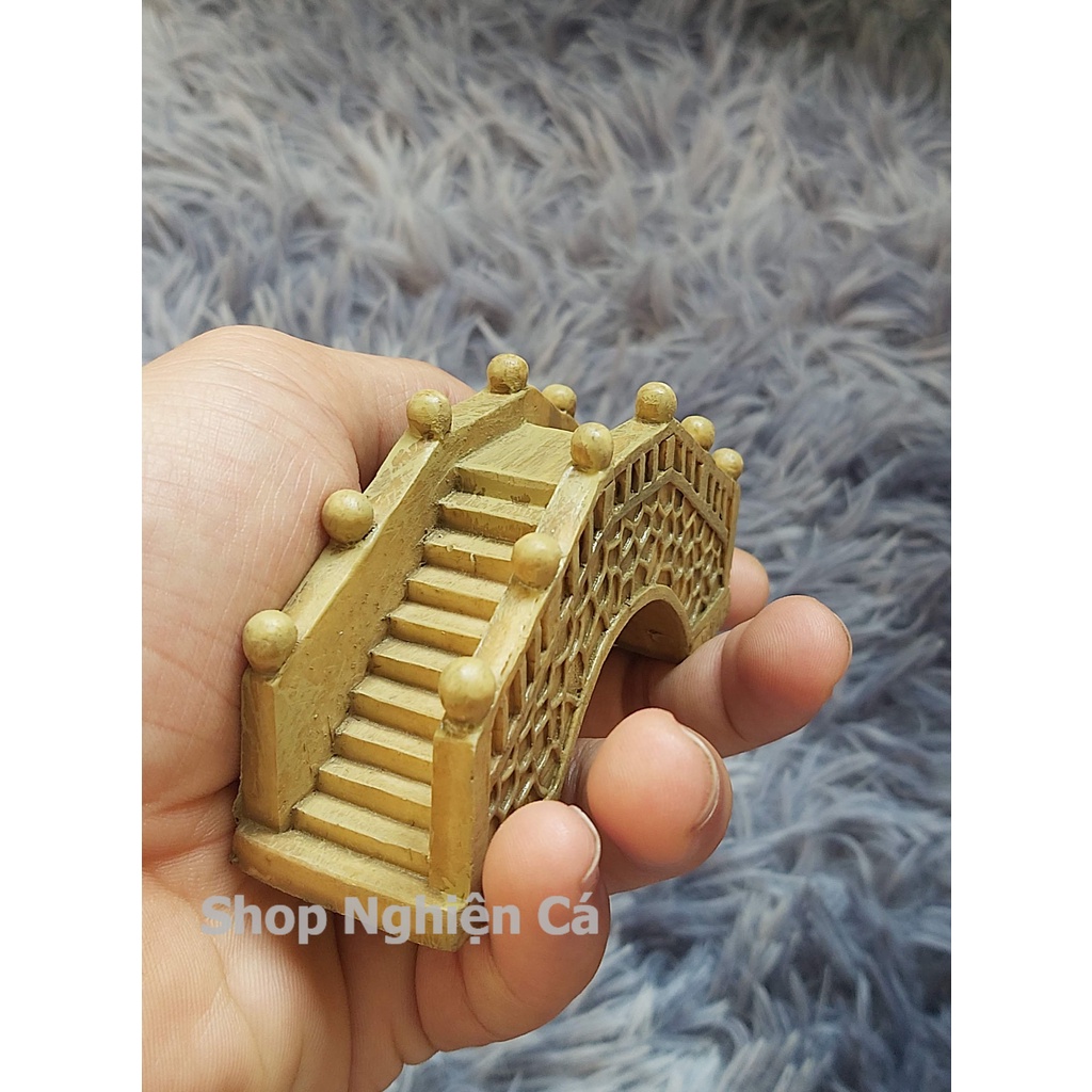 Mô hình cây cầu trang trí tiểu cảnh, bonsai, sân vườn, terrartium