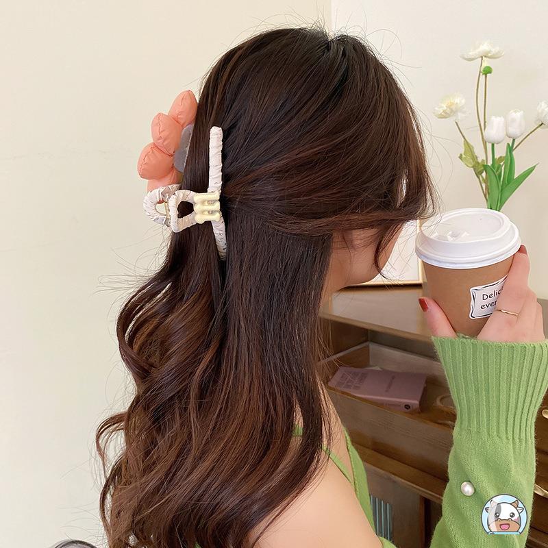 Kẹp Tóc Vải Họa Tiết Hoạt Hình Ba Chiều Phong Cách Hàn Quốc Dễ Thương Dành Cho Nữ