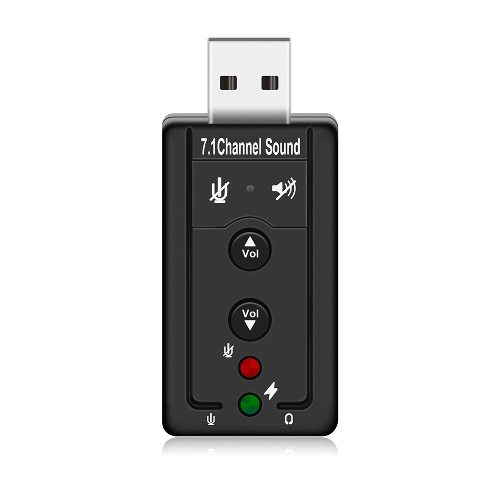 Card Âm Thanh Usb 7.1 Với Giắc Cắm 3.5mm Cho Máy Tính