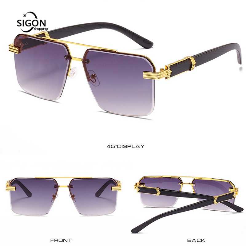 Kính Mát Gọng Vuông Kim Loại Thời Trang Cho Nữ