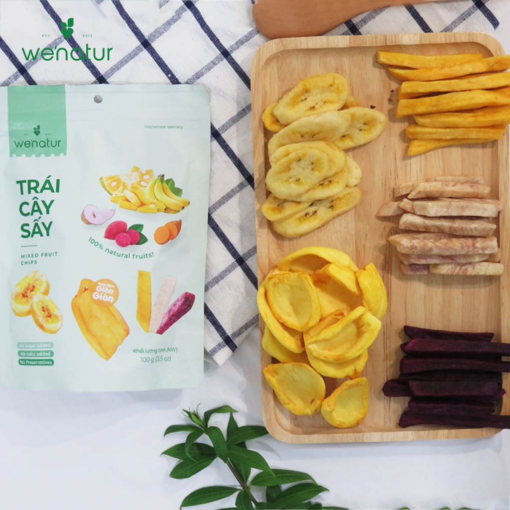 Combo 2 Gói Trái Cây Sấy Giòn We'natur 100g