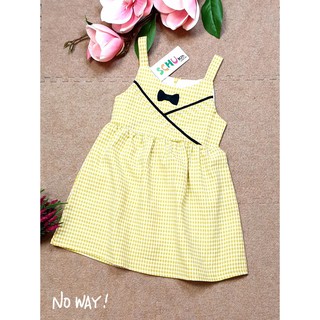 Đầm dây xếp ly vải caro cotton cực xinh