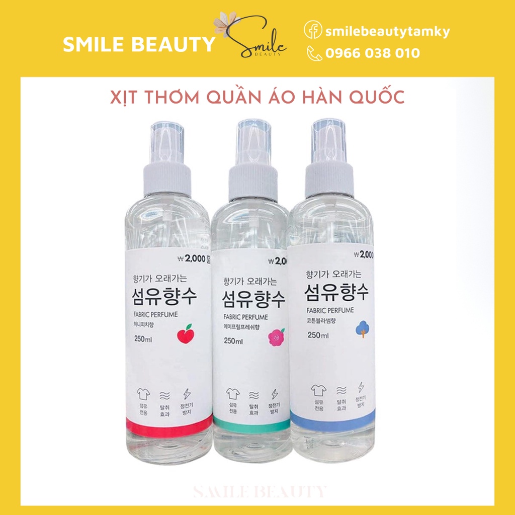 Xịt Thơm Quần Áo Fabric Perfume Hàn Quốc 250ml