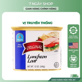 Thịt Hộp Briston Original Lunchoen Loaf 7NgayShop 340g Nhập Khẩu Mỹ Date 2026, Thịt Hộp Nguyên Vị Heo Và Gà Truyền Thống