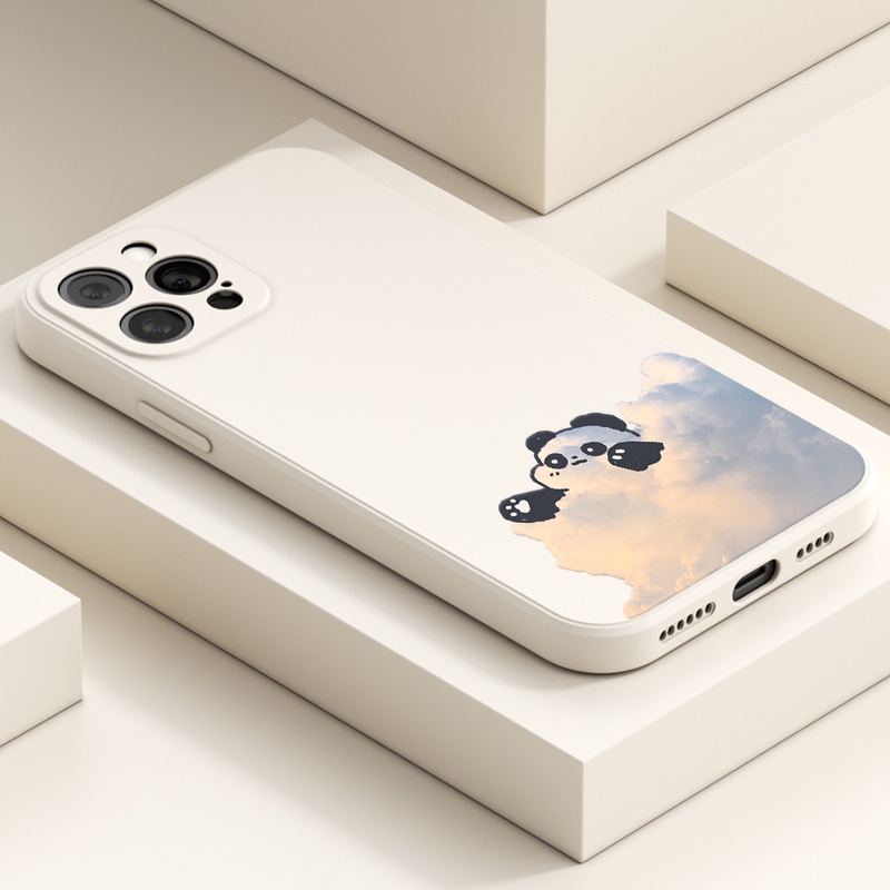 DMY iPhone13 pro max Case cloudy adn Panda printed design for iPhone XR XS max 7 8 plus 6 6s plus 5 11 12 mini soft silicone gift for friends