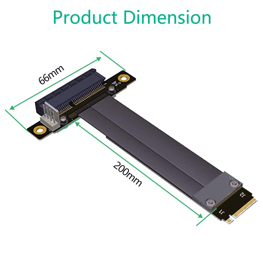 Dây Cáp Mở Rộng Chuyển Đổi Tốc Độ Cao M.2 Nvme M-Key Sang Pci-E 3.0 4x Ssd 2230 / 2242 / 2260 / 2280 M.2 Ssd (180)