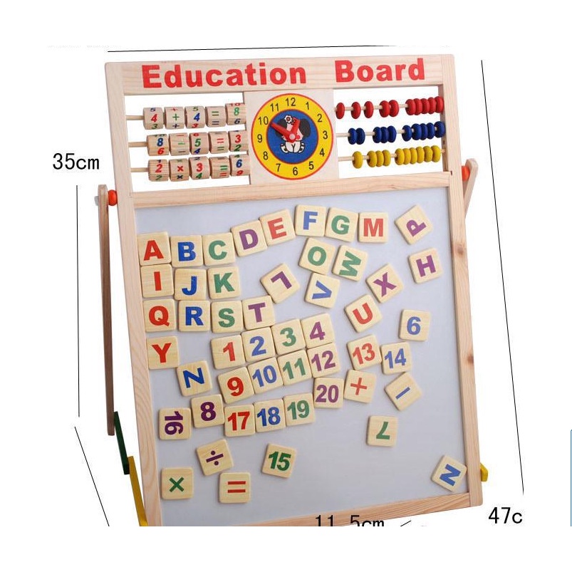 Giaó Cụ Montessori Bảng Nam Châm  Đa Năng EDUCATION Bằng Gỗ Cao Cấp Cho Bé