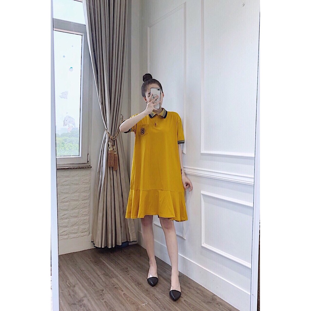 {FREE SHIP} ĐẦM POLO 4 MÀU TRẺ TRUNG BIGSIZE 50-80kg (Tuỳ số đo) (Có video) HÌNH THẬT