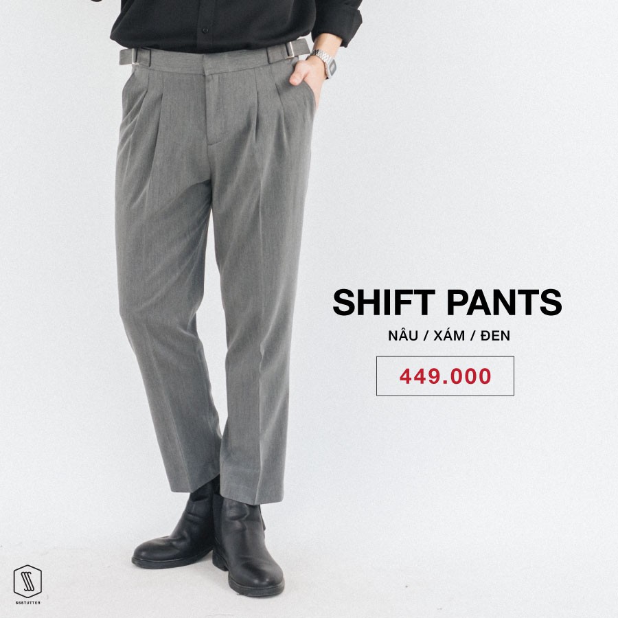 [Mã SSSTXUX3 hoàn 8% xu] Quần âu vải Nam có khoá điều chỉnh vòng bụng SSSTUTTER Vải cao cấp co giãn siêu nhẹ Shift Pants | BigBuy360 - bigbuy360.vn