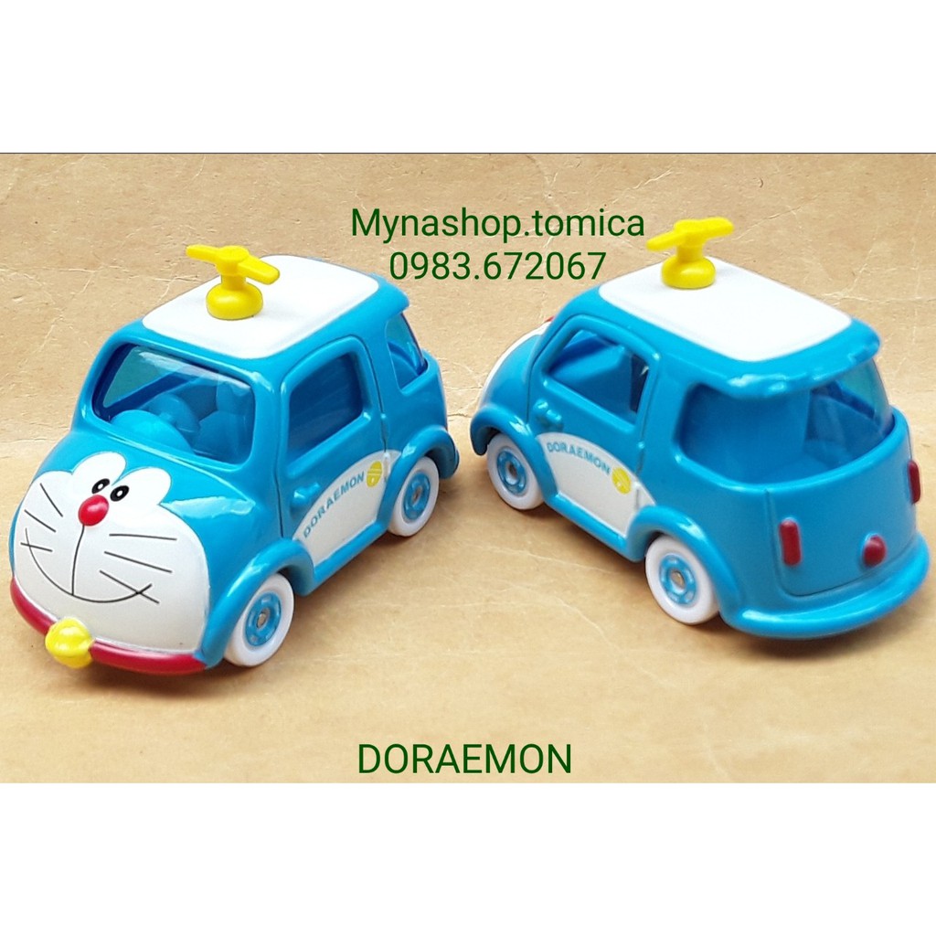 Đồ chơi mô hình tĩnh xe tomica không hộp, Doraemon chong chóng tre