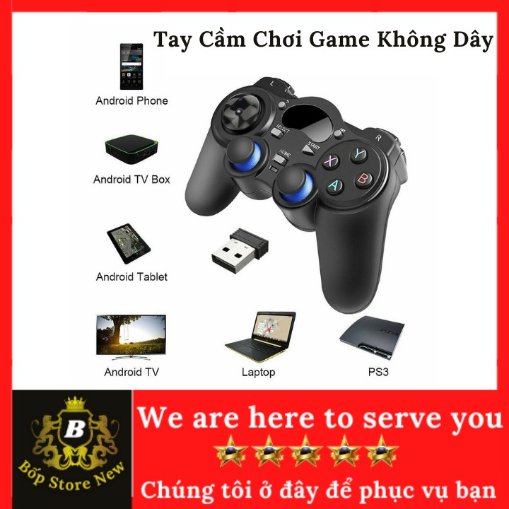 Tay cầm chơi game PC / Laptop / Điện Thoại / TV Android / TV Box - Tay cầm chơi game không dây [ Bốp Store New ]