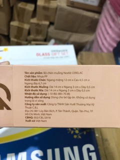 Set 3 Bộ chén muỗng Hàng km Nestle