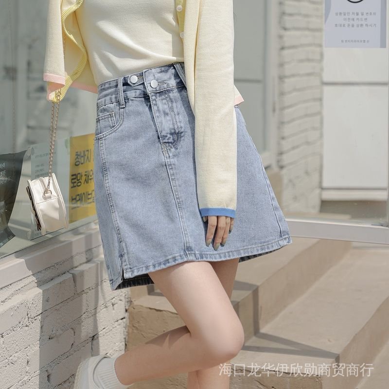 Quần Short Thể Thao Lưng Thun Cao Phối Dây Rút Phong Cách Hàn Quốc Thời Trang Mùa Hè Hàng Mới 2022 Dành Cho Bạn Nữ / Nam Chân Váy Denim Ngắn Chống Nắng Thiết Kế Xinh Xắn Cho Nữ