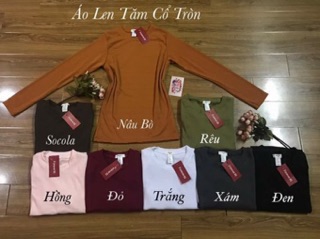 Áo len tăm cổ tròn