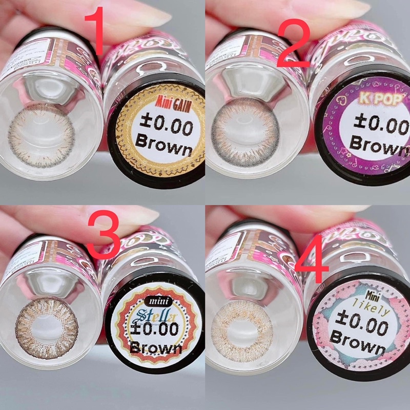 Các mẫu lens Nâu_Brown HOT size không giãn 14,0 mm- không độ_kính áp tròng nâu _Sam Eyes_Lens Sam Sam (FREE SHIP)