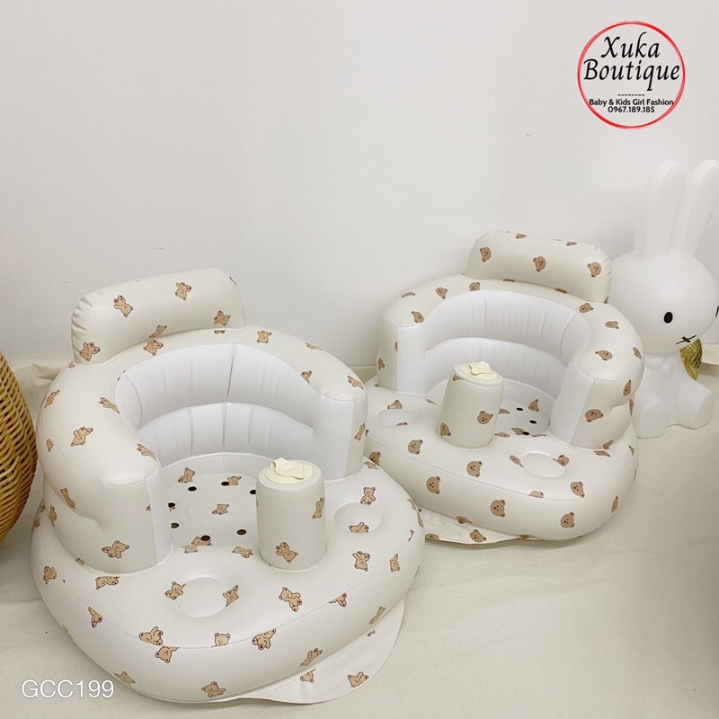 Ghế Hơi Tập Ngồi Cho Bé Cao Cấp Style Hàn Quốc, Ghế Tập Ăn Dặm Cho Bé Từ 4 Tháng Tuổi