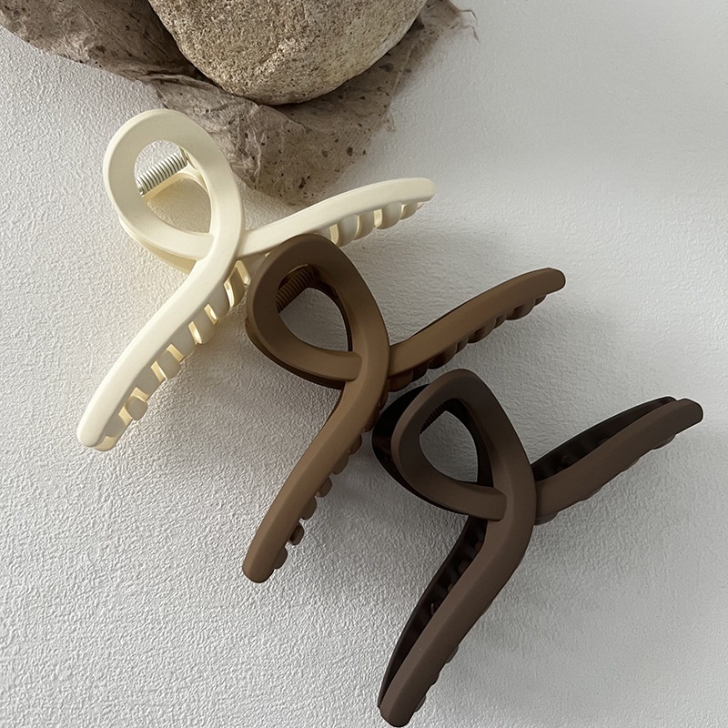 Kẹp Tóc Cá Mập 13cm Màu Nhám Đơn Giản Dễ Phối Đồ