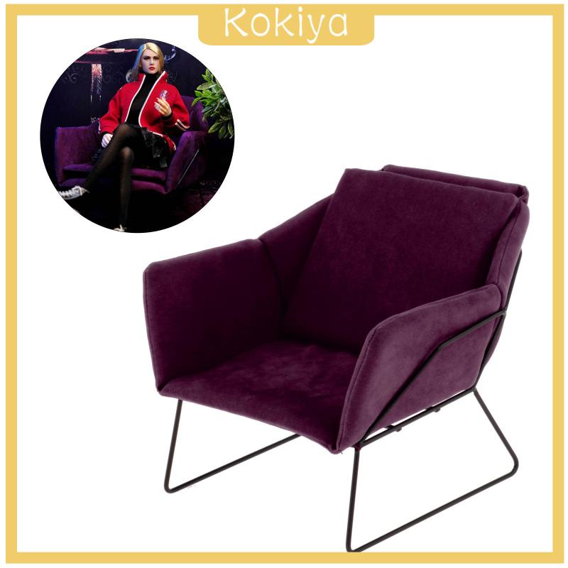 Mô Hình Ghế Sofa Màu Tím Tỉ Lệ 1 / 6 Trang Trí Nhà Búp Bê