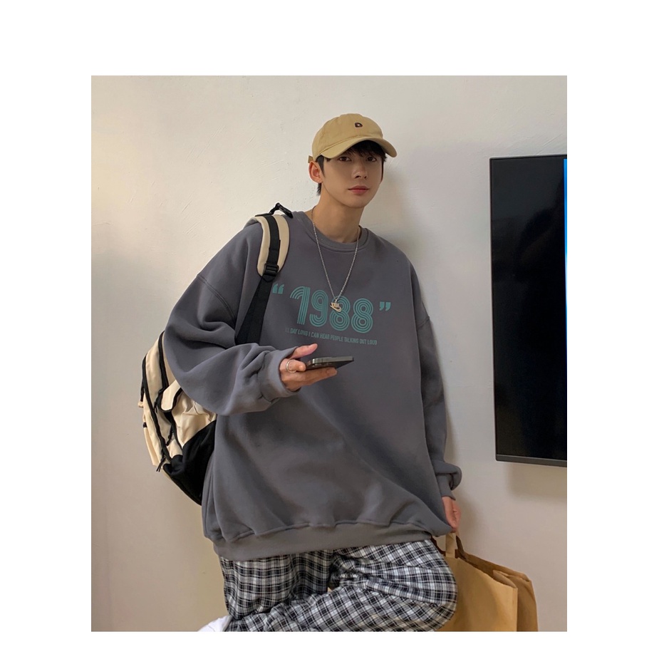 Áo Sweater , áo Nỉ 1988 Form Rộng,Thụng Uniex Phong Cách Ulzzang Hàn Quốc Hot 2021 | BigBuy360 - bigbuy360.vn