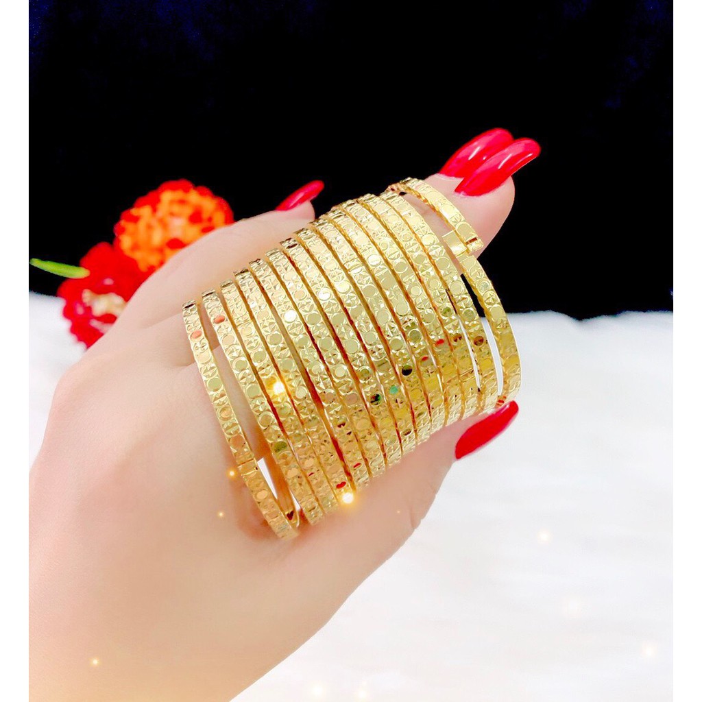 Vòng ximen kháo bấm lưỡi gà mạ 18k cao cấp E925